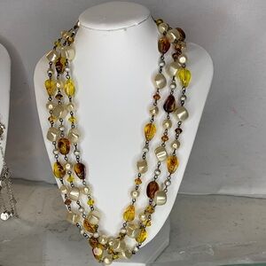Elegant Multi-Strand Beaded Necklace